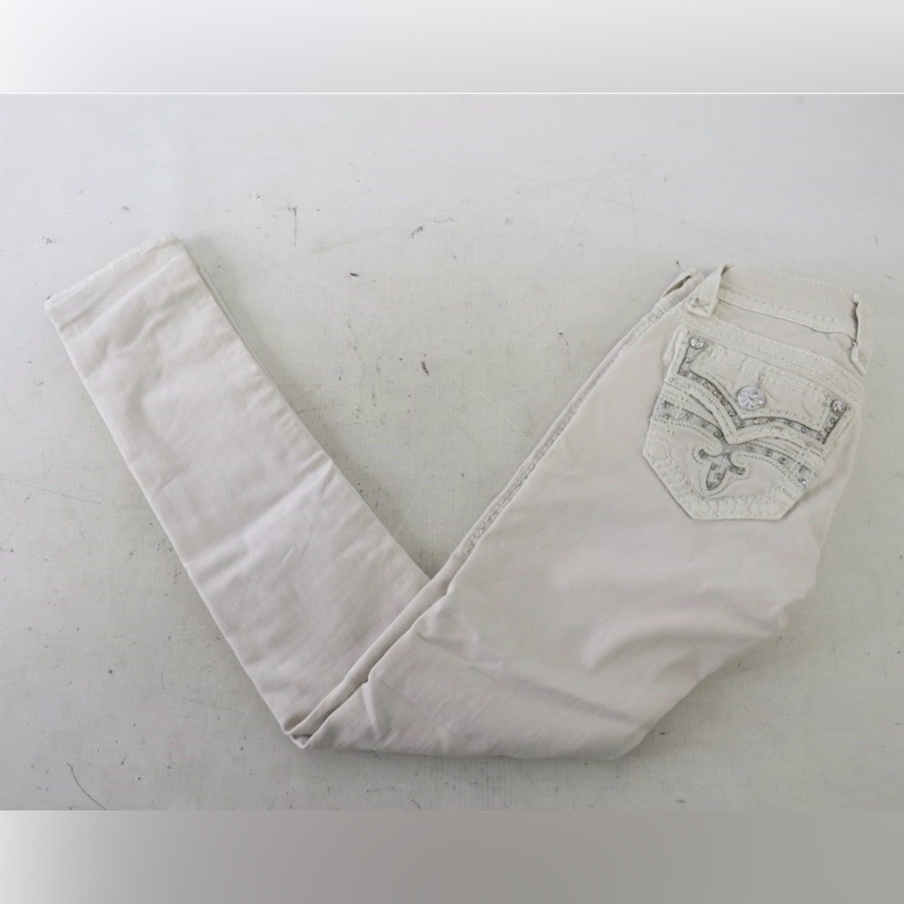 Rock Revival White and Orange Embroidered Jeans - Picture 8 of 8